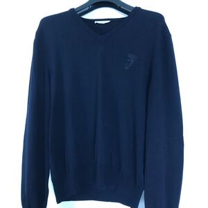 NWT Versace Collection By Gianni Versace Logo Virgin Wool V-Neck